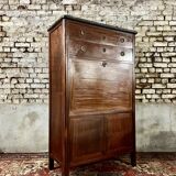 Secretary In Mahogany Louis XVI XVIII Eme Century