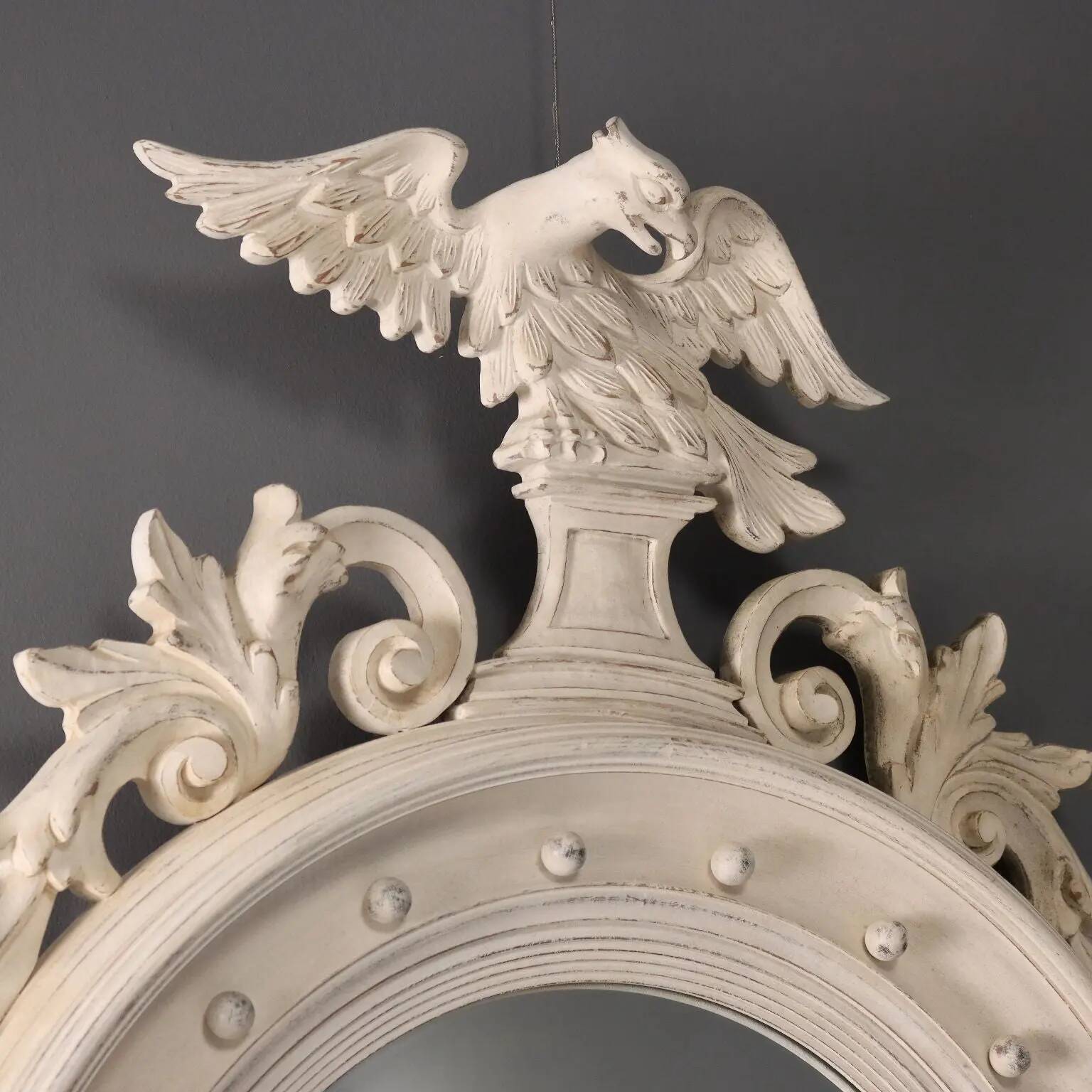 Antique Regency mirror in gilded wood, Italy, early 20th century.
