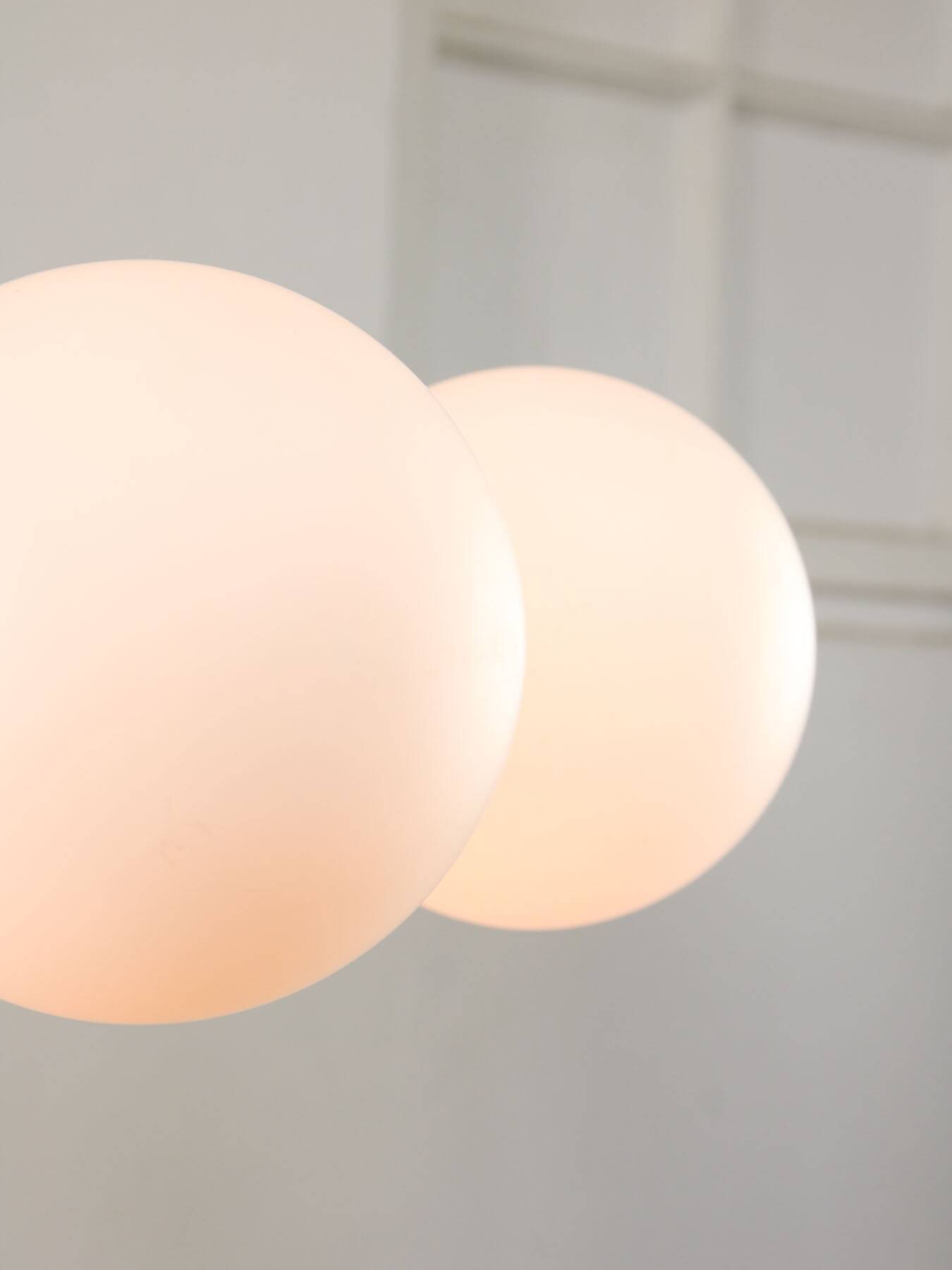 Mid-century Modern Italian Brass and Opaline Sputnik Chandelier