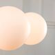 Mid-century Modern Italian Brass and Opaline Sputnik Chandelier