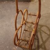 Rattan magazine holder