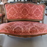 Louis XV style rocaille lounge, 4 armchairs and a bench seat