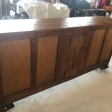 Art deco sideboard with checkered doors and top