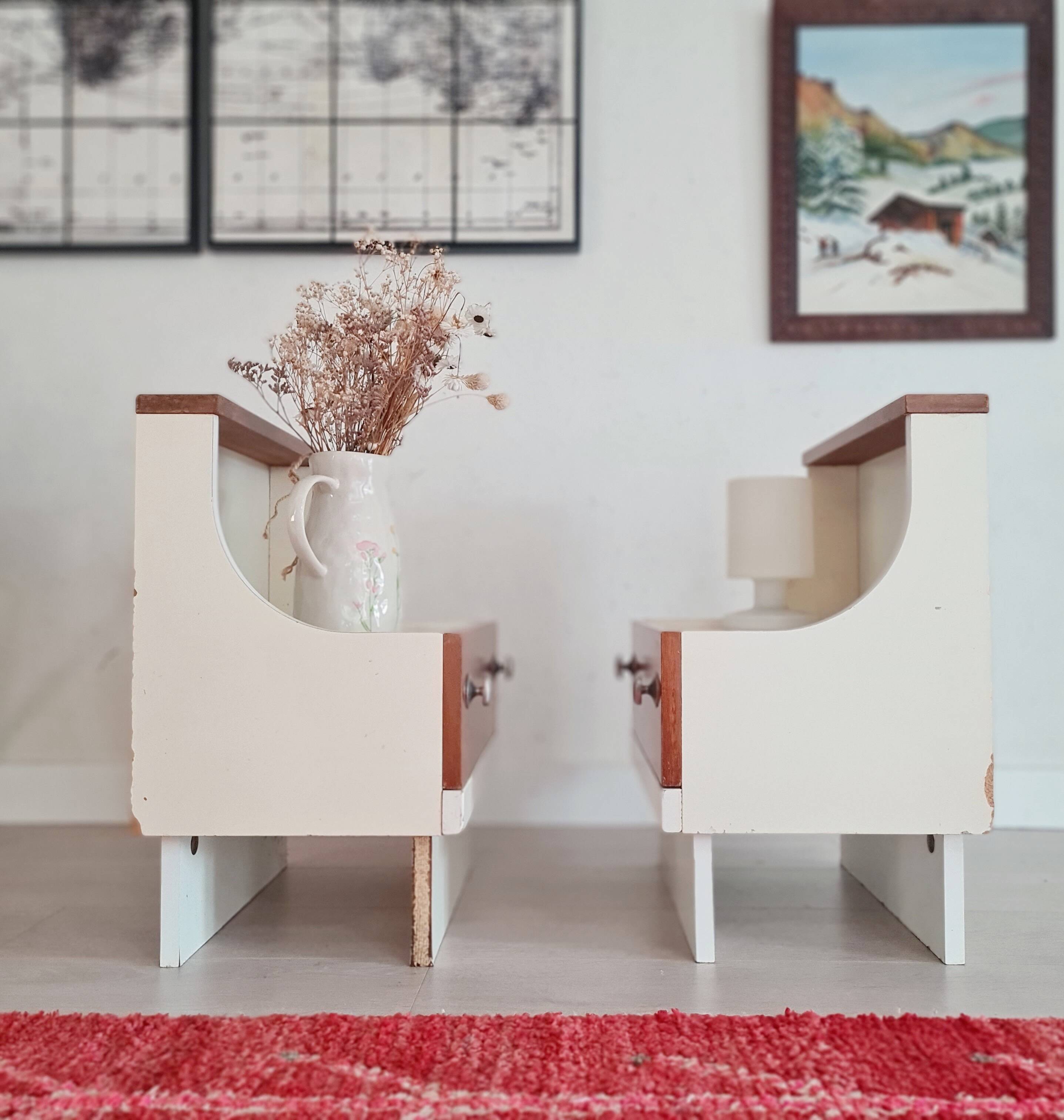 Pair of 70s bedside tables