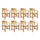 Set of eight pine dining danish chairs with Rope Seat 1980'