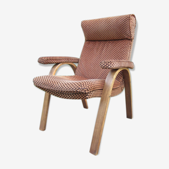 Fauteuil Baumann des années 60 en velours