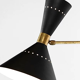 Black articulable arm wall sconce