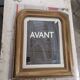 Antique Louis Phillipe mirror gilded with imitation gold copper leaf