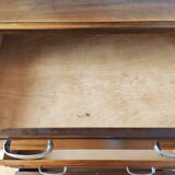 Art Deco chest of drawers in solid walnut