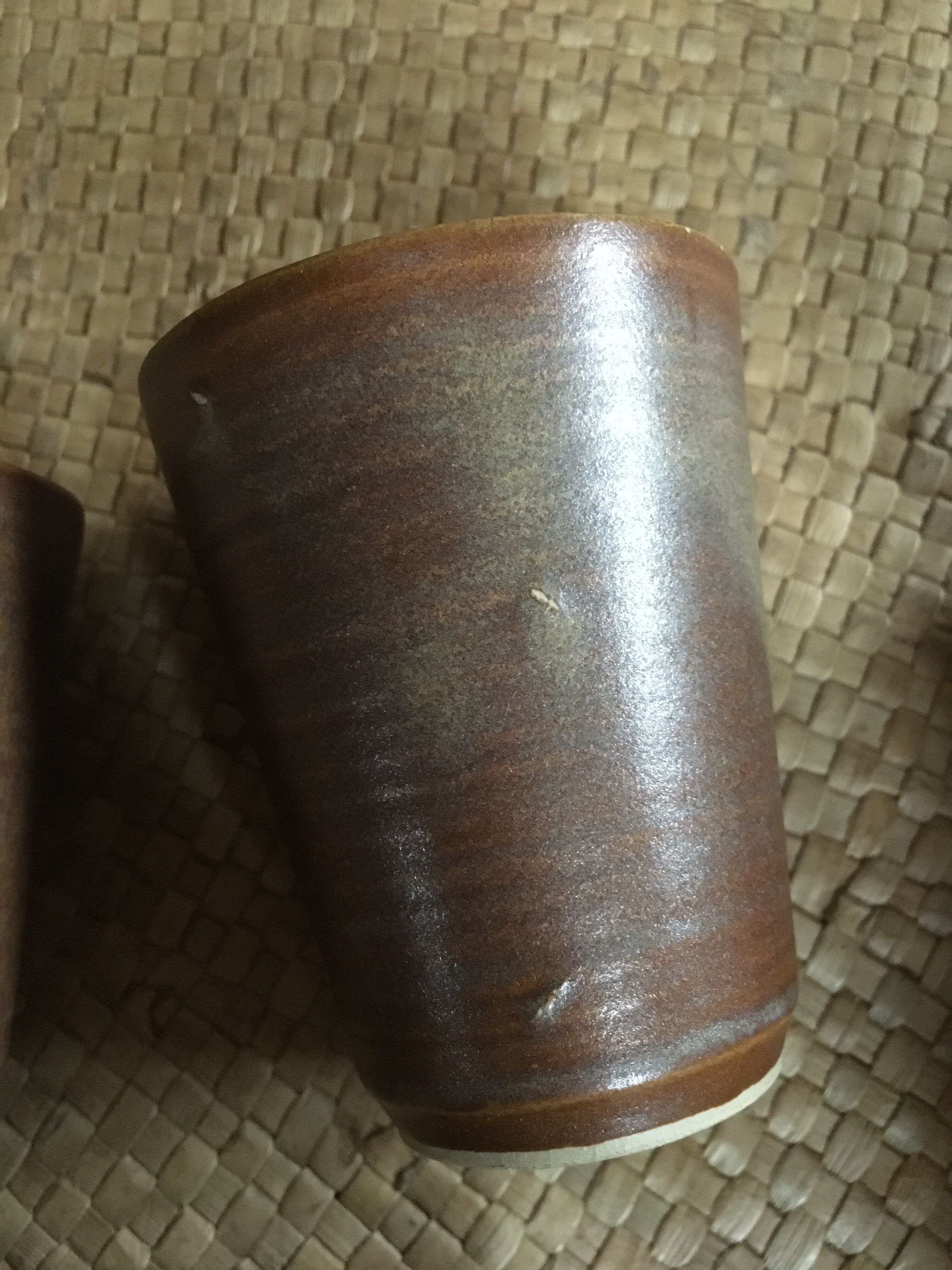 Series of 6 cups of sandstone
