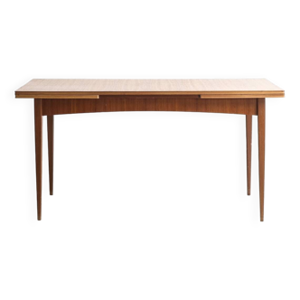 Scandinavian extendable teak dining table with two extensions, circa 70