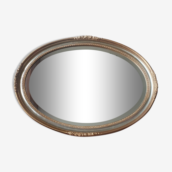 Miroir ovale doré