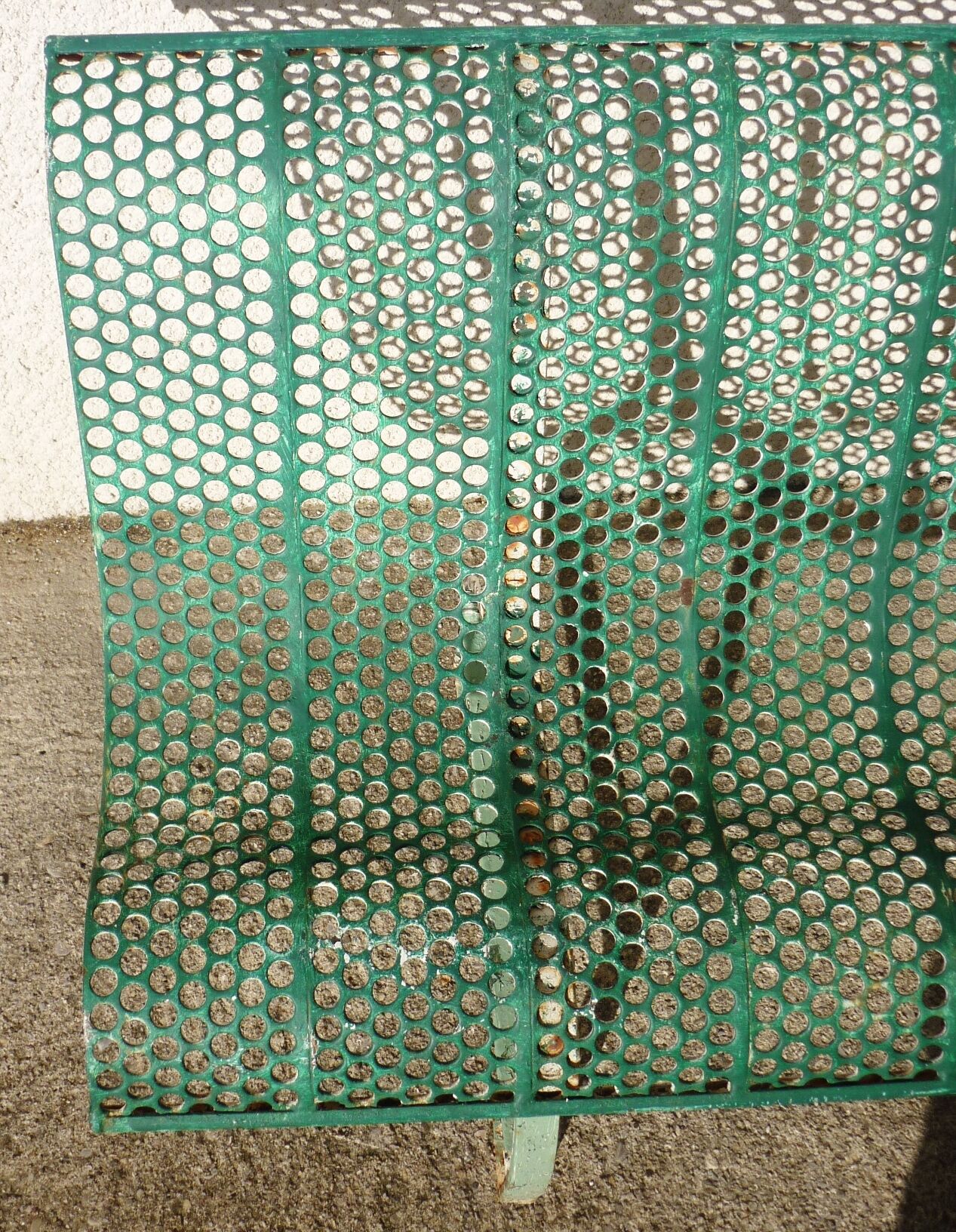 School bench or kindergarten, perforated metal, 50s/60