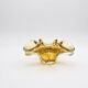 Murano bowl Archimede Seguso Bullicante Sommerso Yellow Gold