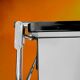 Folding rolling dessert trolley in white formica and chrome metal – 1950s-60s