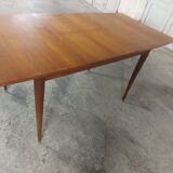 Scandinavian teak table with built-in extension