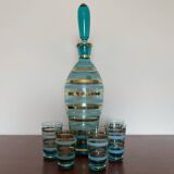 Bohemian glass liquor service from the 60s