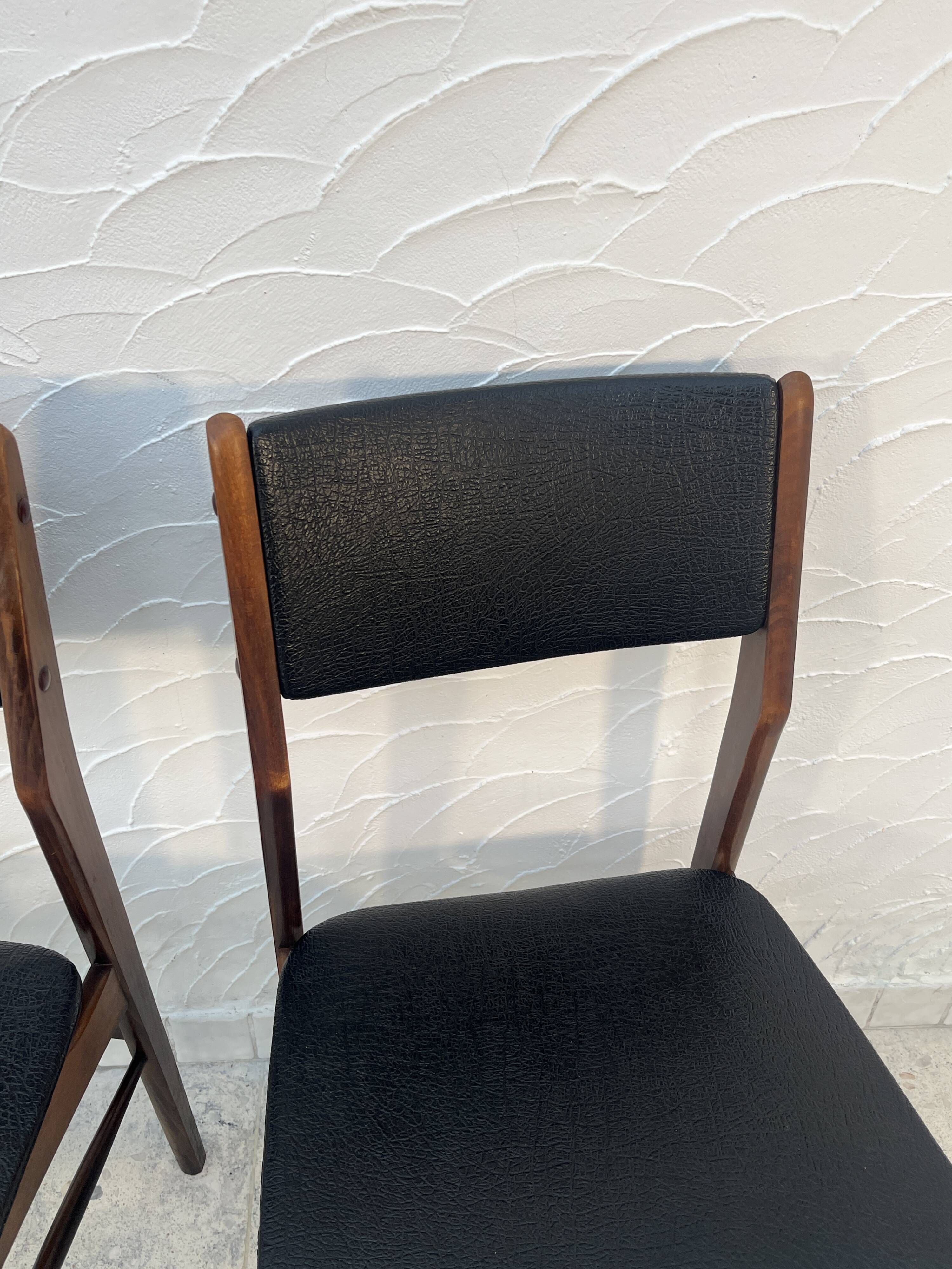 Pair of vintage Scandinavian style chairs from the 1960s.