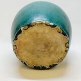 Antique Chinese Ginger Pot 1900 Green Blue Turquoise Enameled Ceramic