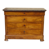 Walnut chest of drawers, late 19th century
