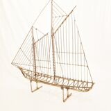 Sculptural Sailing Ship by Curtis Jeré, 1976