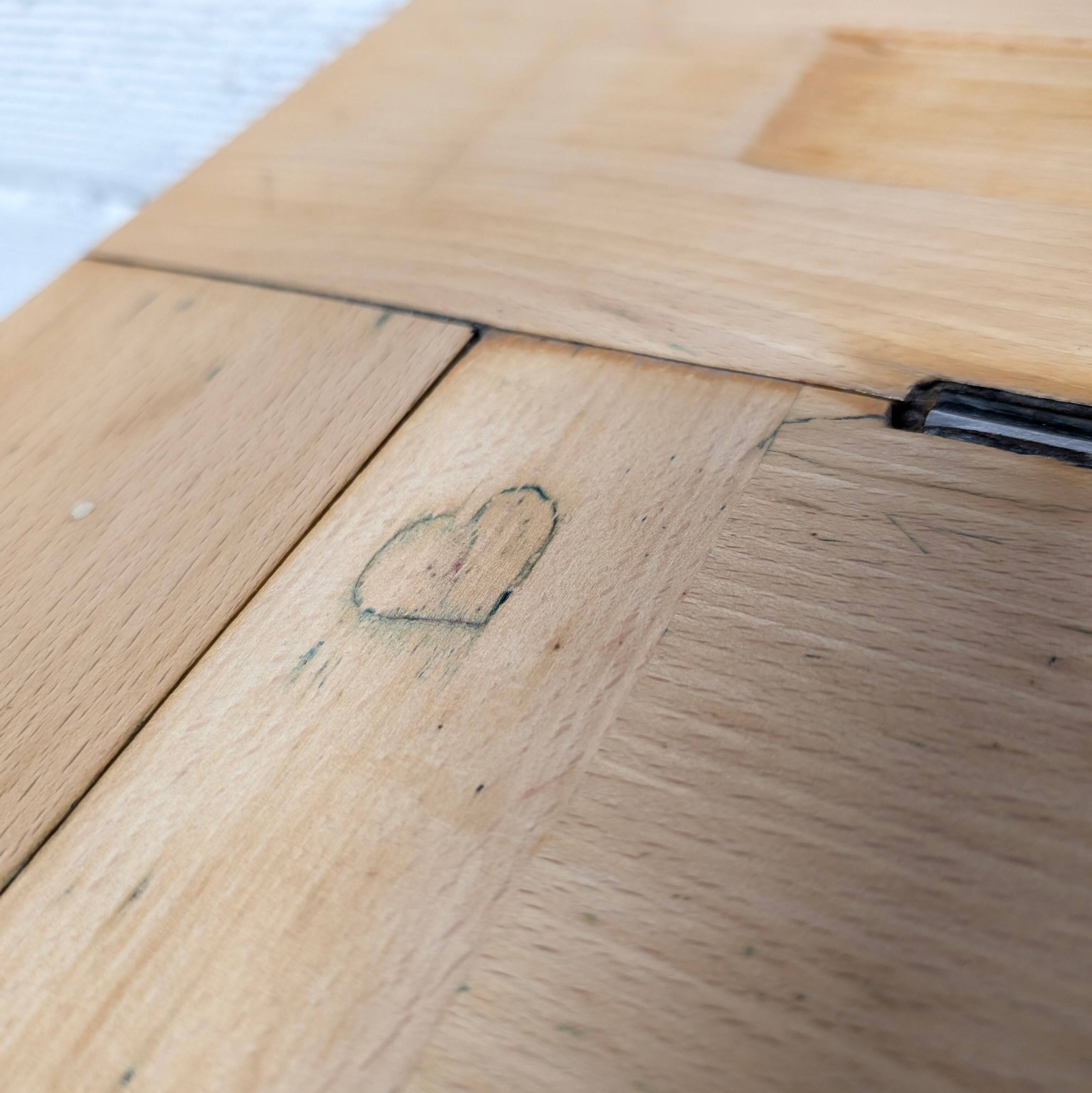 School desk with chest