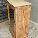 Antique farmhouse display cabinet made of pine wood