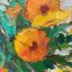 Still life with bouquet and fan, painting on canvas.