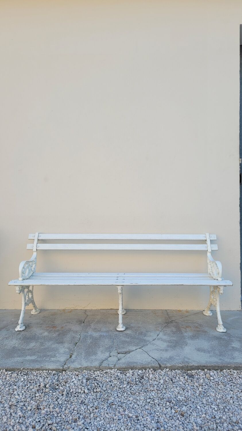 Garden bench signed Godin cast iron bourgeois house