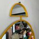 Large vintage Pilm Italy mirror in yellow metal