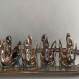 Silver metal foie gras set