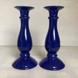 Pair of midnight blue candlesticks