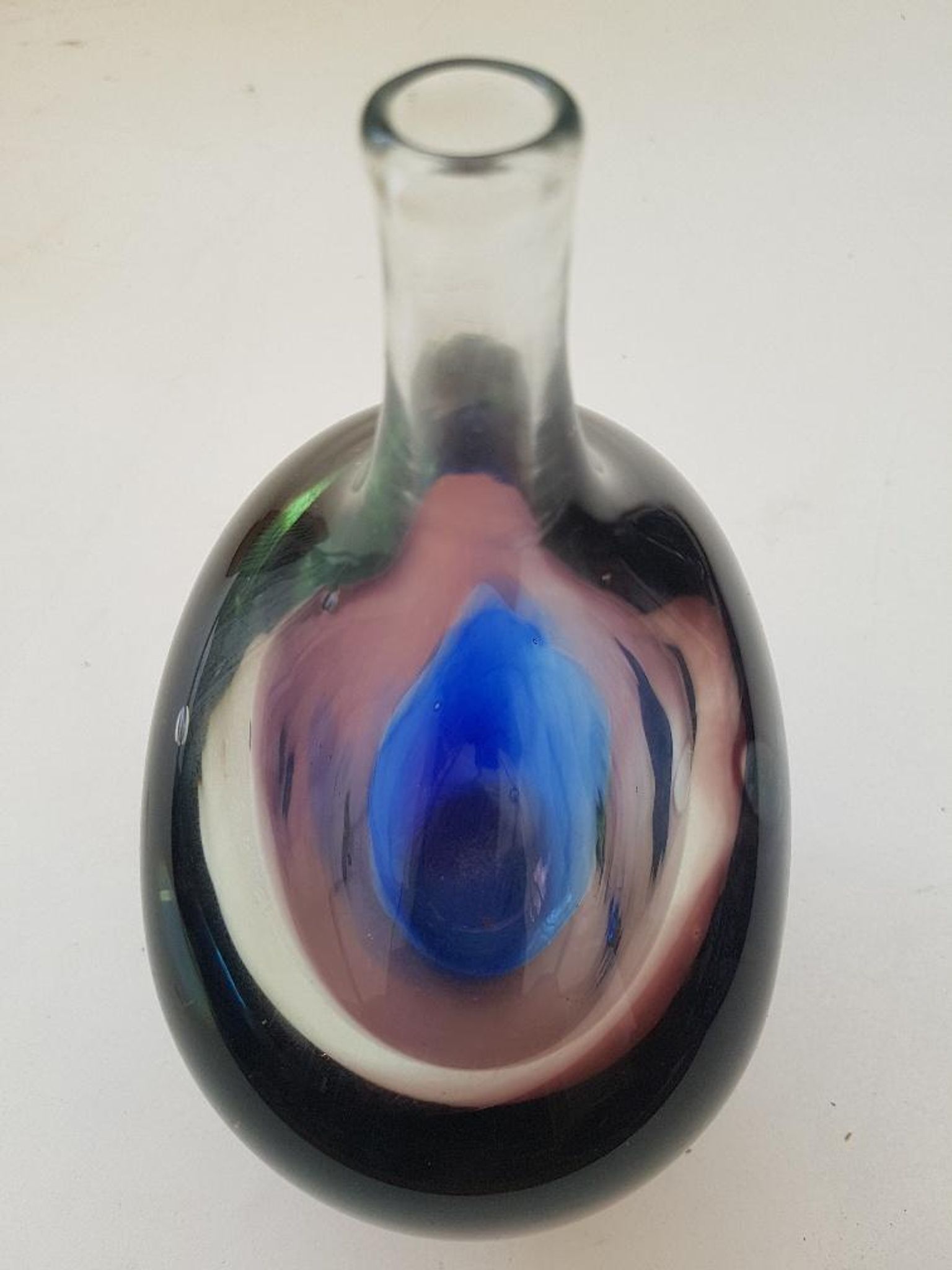 Jean-Claude Novaro Biot glass bottle vase (1943-2014)