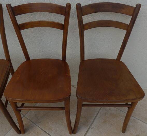 4 Lutherrma brand bistro chairs in their patinas – Very good condition