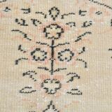 6x10 Large Cream & Black Oriental Vintage Rug, 192x307Cm