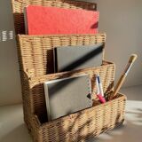 Vintage rattan storage basket
