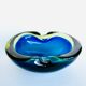 Sommerso Murano glass ashtray, 1960s