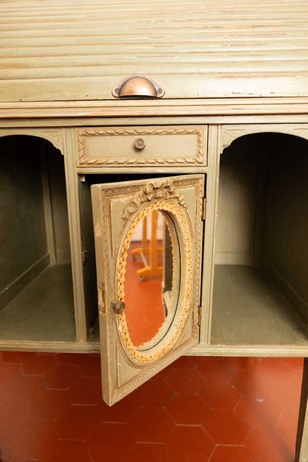 Bureau secrétaire bonheur du jour à cylindre