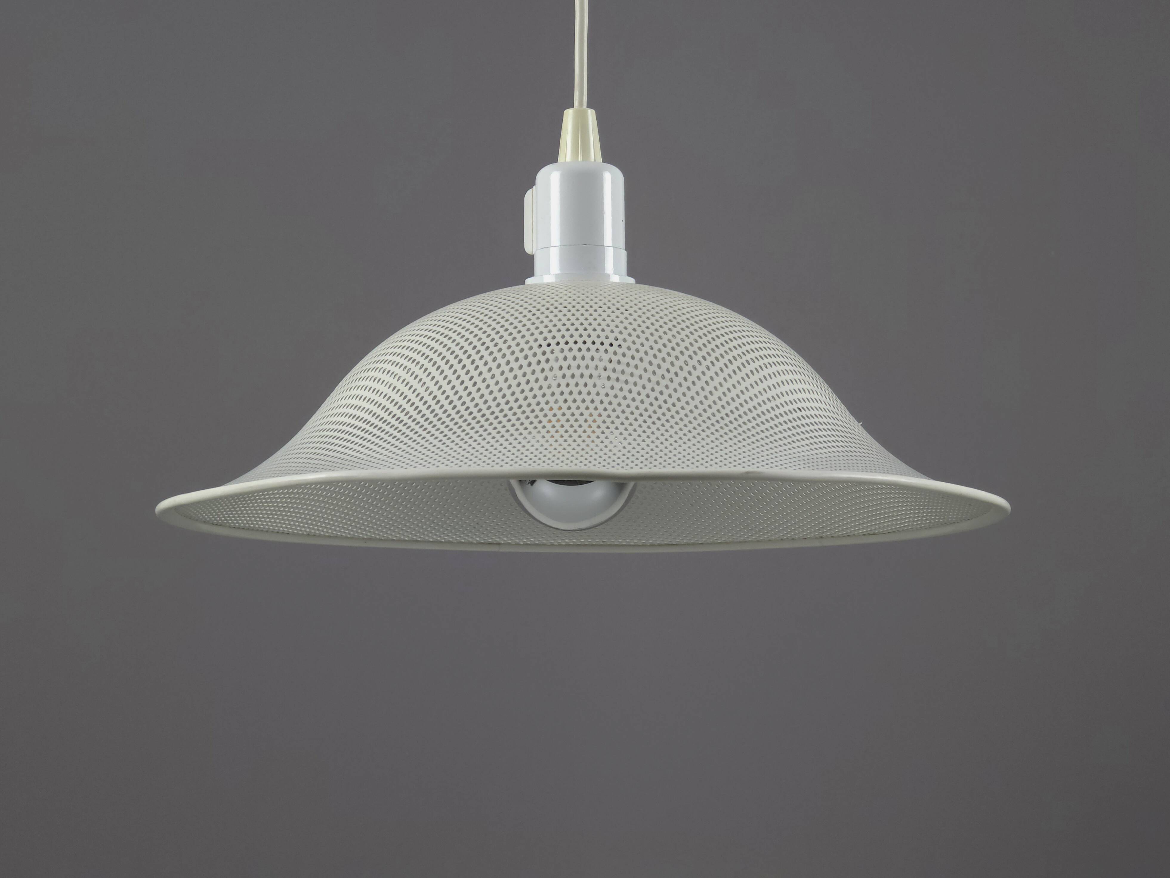 Vintage 1980s Postmodern-Industrial Perforated Pendant Lamp By Massive.