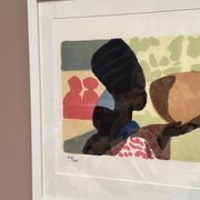 Original Swedish Color Lithograph – “Woman” by Lars Norrman – Signed