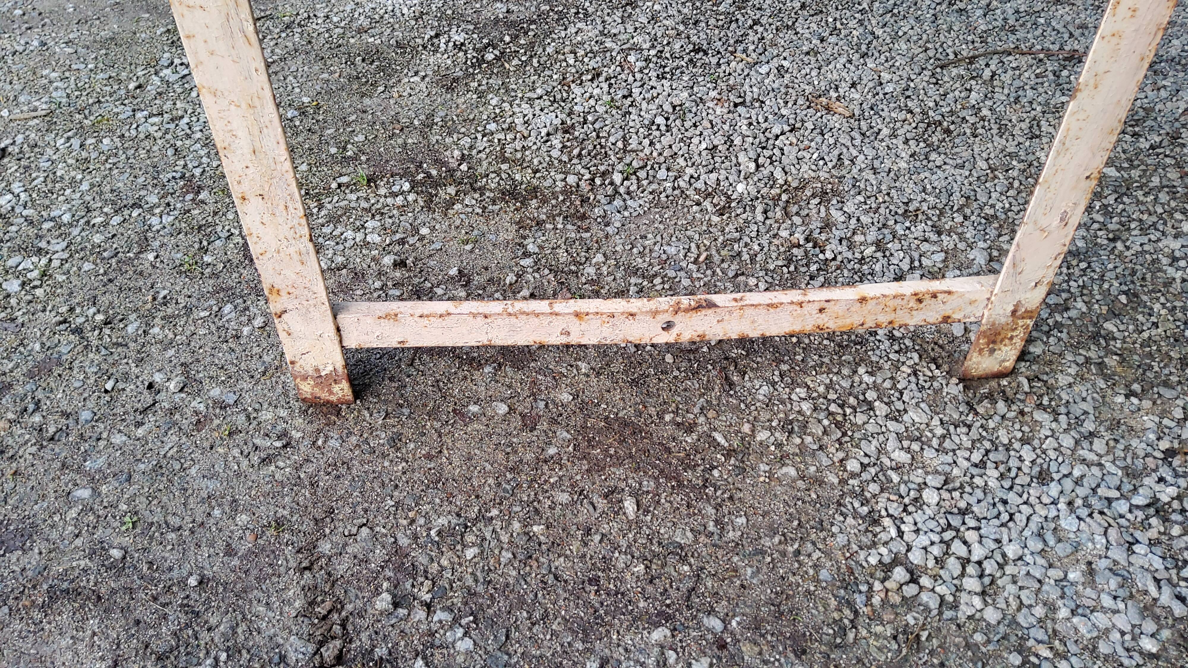 Industrial metal workshop table