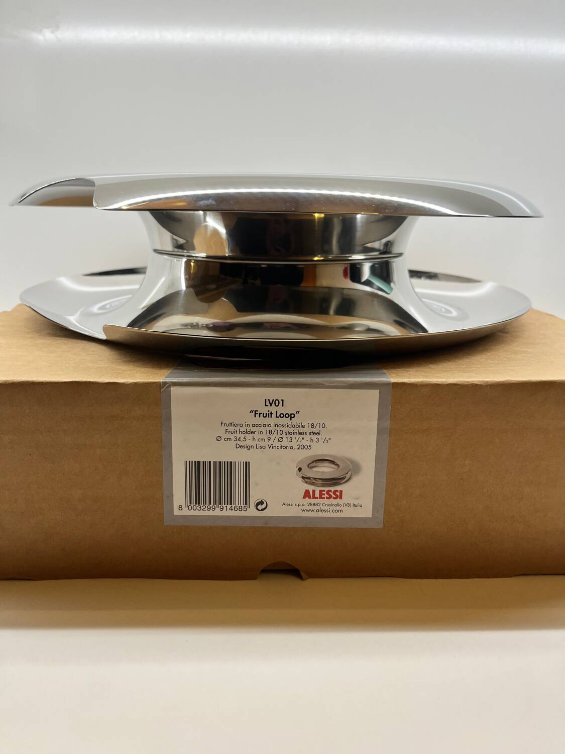 Alessi – LV01 Fruit Loop – Lisa Vincitorio – Fruit bowl – Stainless steel