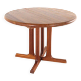 Danish Round Extendable Dining Table 'Hammel' - solid teak wood
