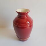 Old vintage numbered art deco red vase
