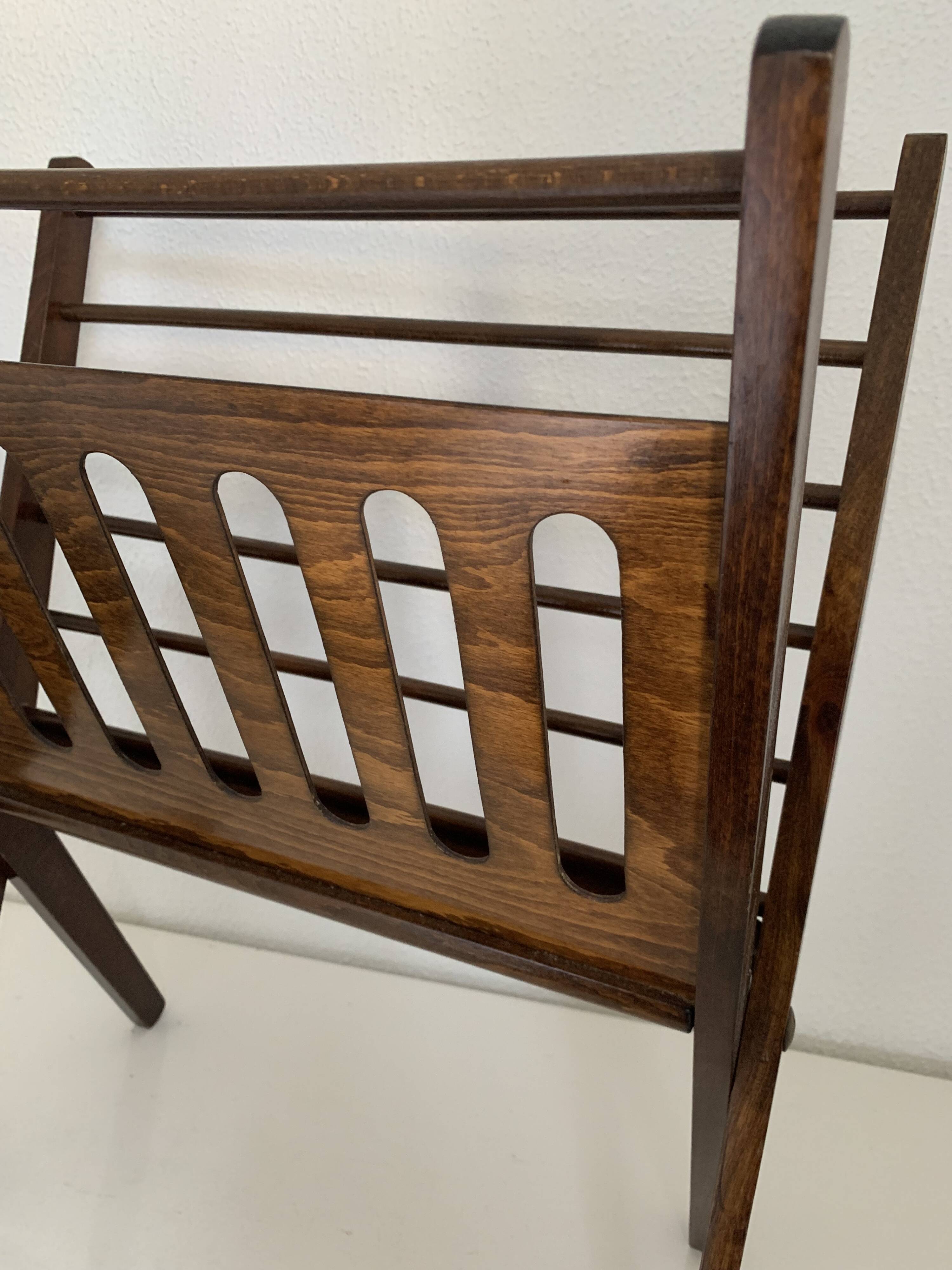 Magazine rack vintage1960 Cees Braakman scandinavia vinyl magazines