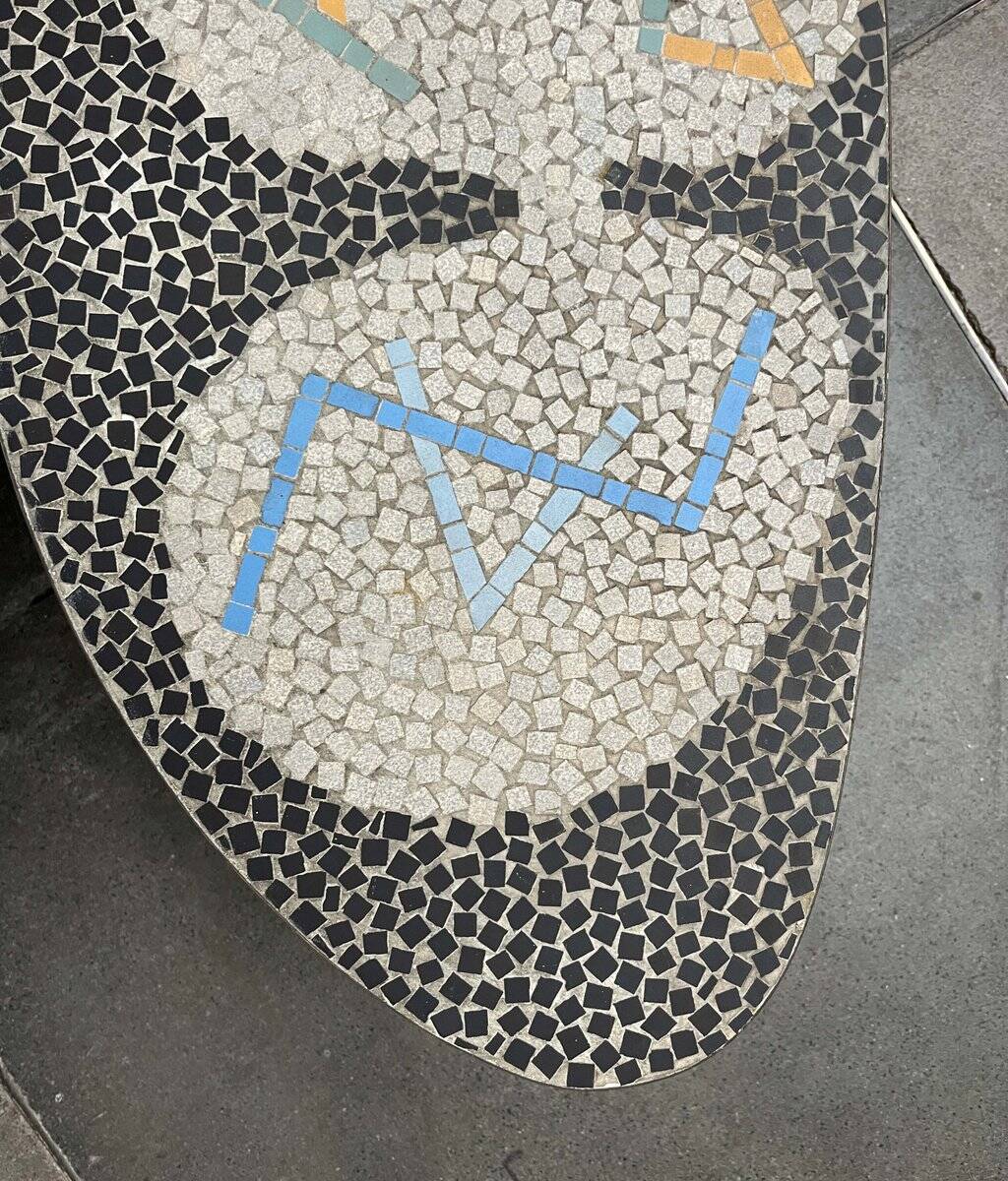 Mid-Century German Mosaic Couch Table from Berthold Müller Oerlinghausen, 1960s