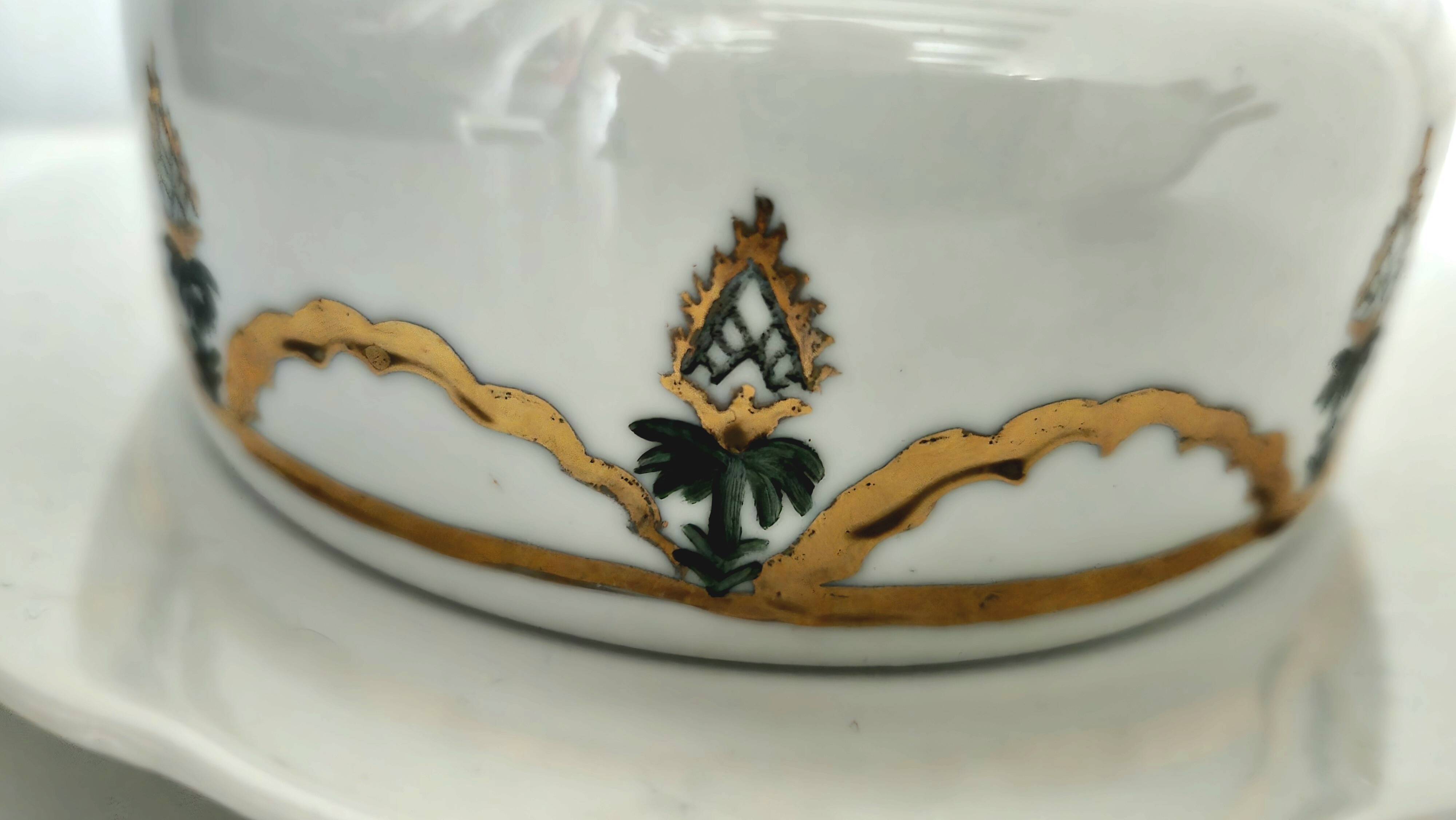 Vintage porcelain butter dish