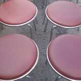 8 vintage chrome bistro chairs