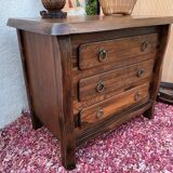 Brutalist elm chest of drawers