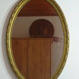 Louis XVI style golden medallion mirror, 63x41 cm
